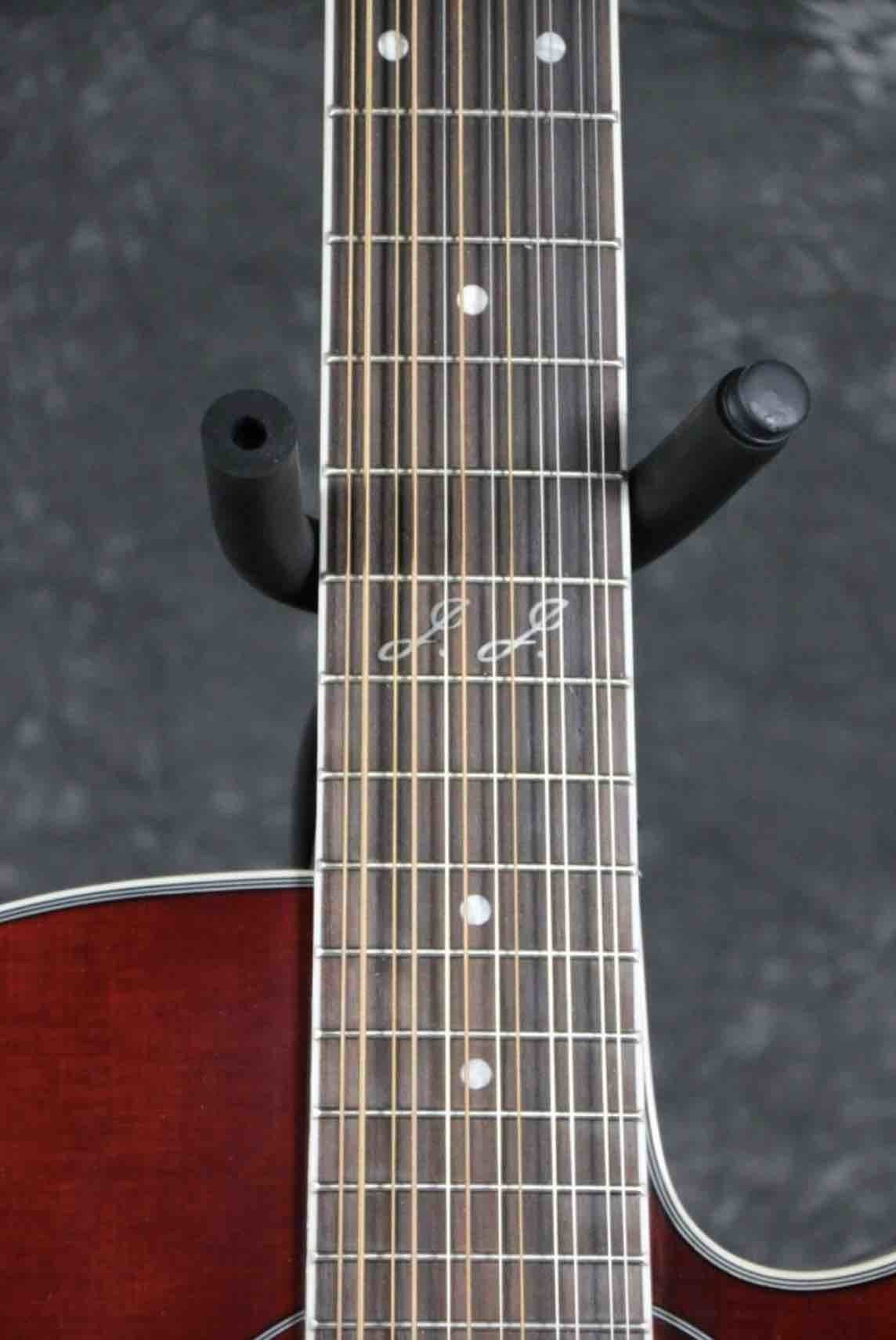 Grand 12 Strings 41'' Electric Acoustic Guitar Solid Spruce With Fishman 101 EQ Chrome Hardware Wine Red Color