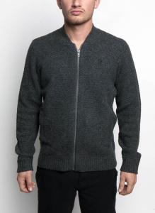 Quality 80 Lambswool 20 Nylon Knit Cardigan Sweater Texture Stitch For Men 5gg Gauge wholesale