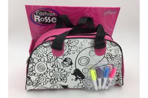 Quality DIY Painting Arts And Crafts Toys Zipper Locked Hand Bag With 4 Marker Pens wholesale