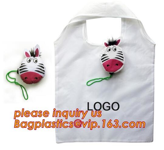 Recycled Foldable Nylon Polyester Tote Bag with logos polyester shopping bag Custom advertising handle non woven bag PAC