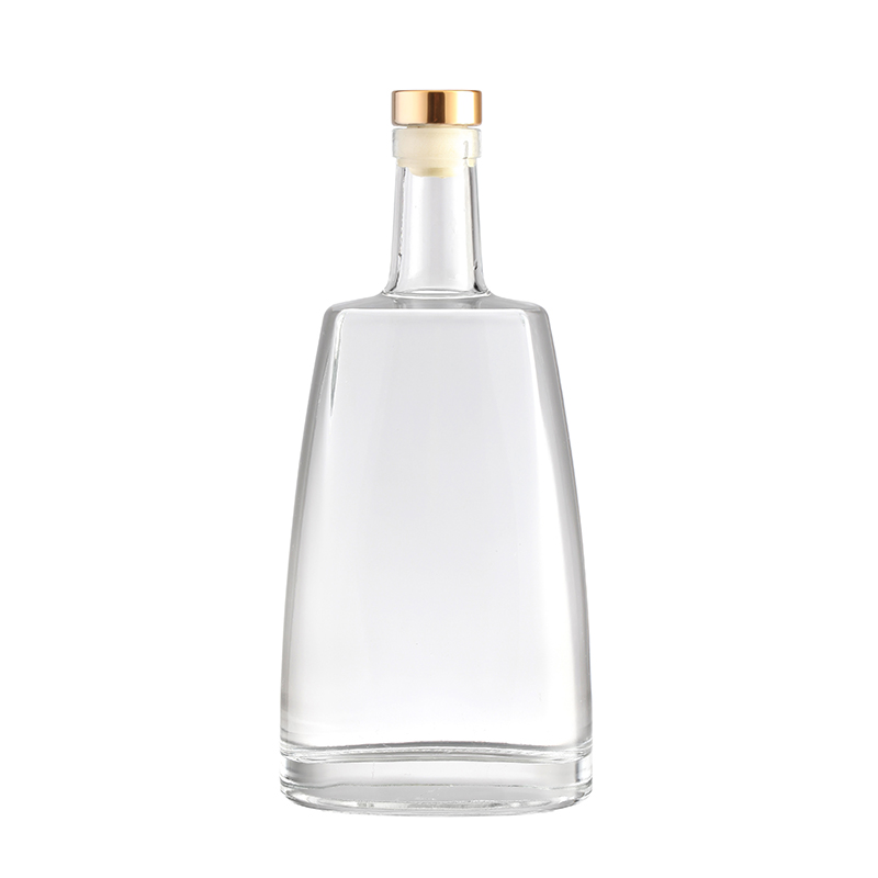 350ml 500ml 750ml Empty Round Bottom Vodka Liquor Whiskey Glass Bottle With Lid