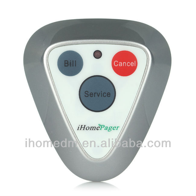 Wireless Table Call service button with display receiver system