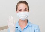 Sanitary 3 Ply Surgical Face Mask Non Woven Fabric High Filtration Skin Friendly