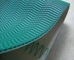 Blue white green pvc turn curve 90 degree conveyor belt 180 degree conveyor belt