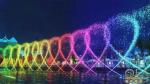 Charming 3D effect horizontal swing music dancing water fountain