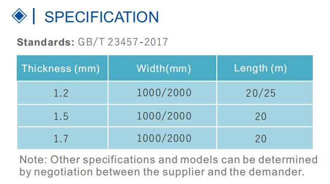 Bondsure® MAC HDPE Pre Applied Waterproofing Membrane Non Asphalt Macromolecule