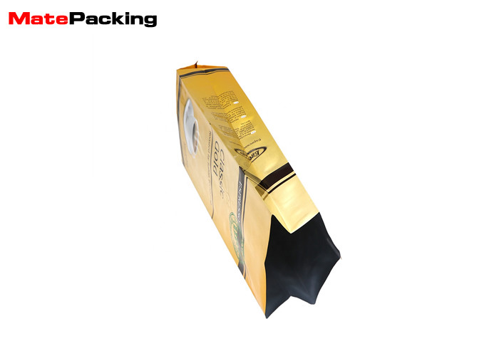 Food Grade Side Gusset Bag Plastic Customized Printing Coffee Package With Valve