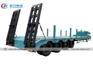 Quality 4 Axle 50 Tons 60 Tons Lowbed Semi Trailer For Lumber Transport wholesale