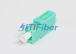 Gigabit Ethernet OM3 Aqua Optical Fiber Adapter For Fiber Optic Patch Cord