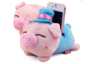 Quality Cute Pig Plush Cell Phone Holder wholesale