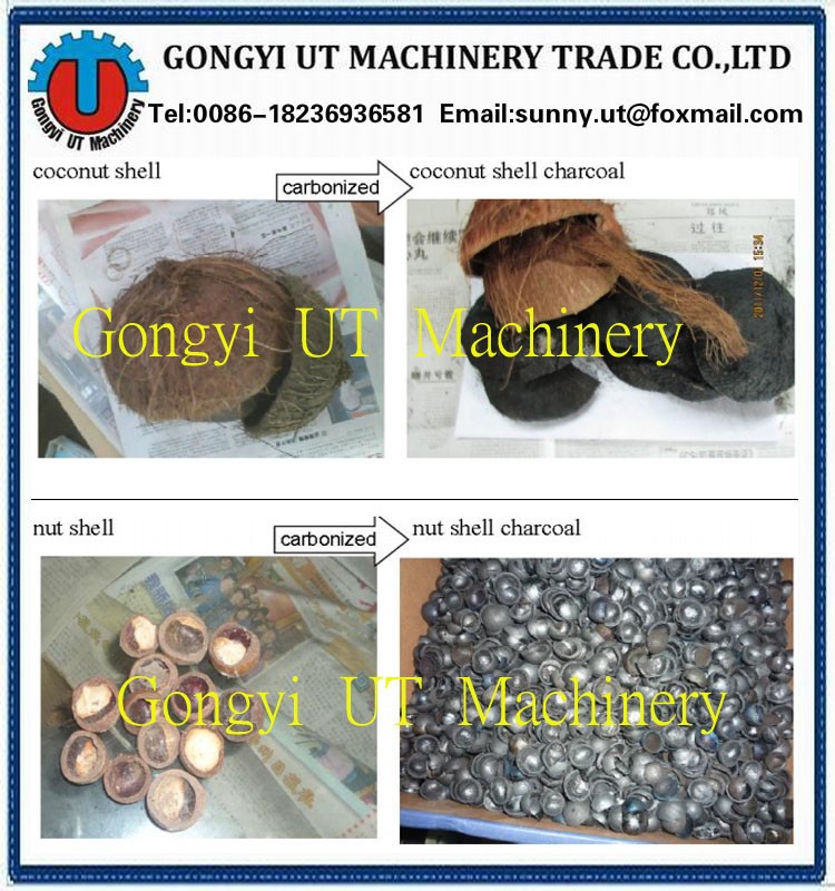 Charcoal Carbonization Furnace for Nut Shell Coconut Walnut Hazelnut Rice Husk
