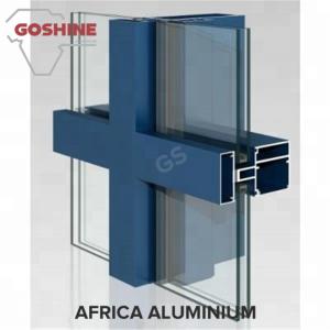 Quality Foshan 6063 T5 Aluminum curtain wall Profile for Custom Design Made for Tanzania wholesale