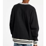 Cotton French Terry Fleece Plain Crew Neck Sweatshirt Crop Oversize Anti Wrinkle