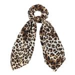 Ribbon Scrunchies Leopard pattern fabric hair tie