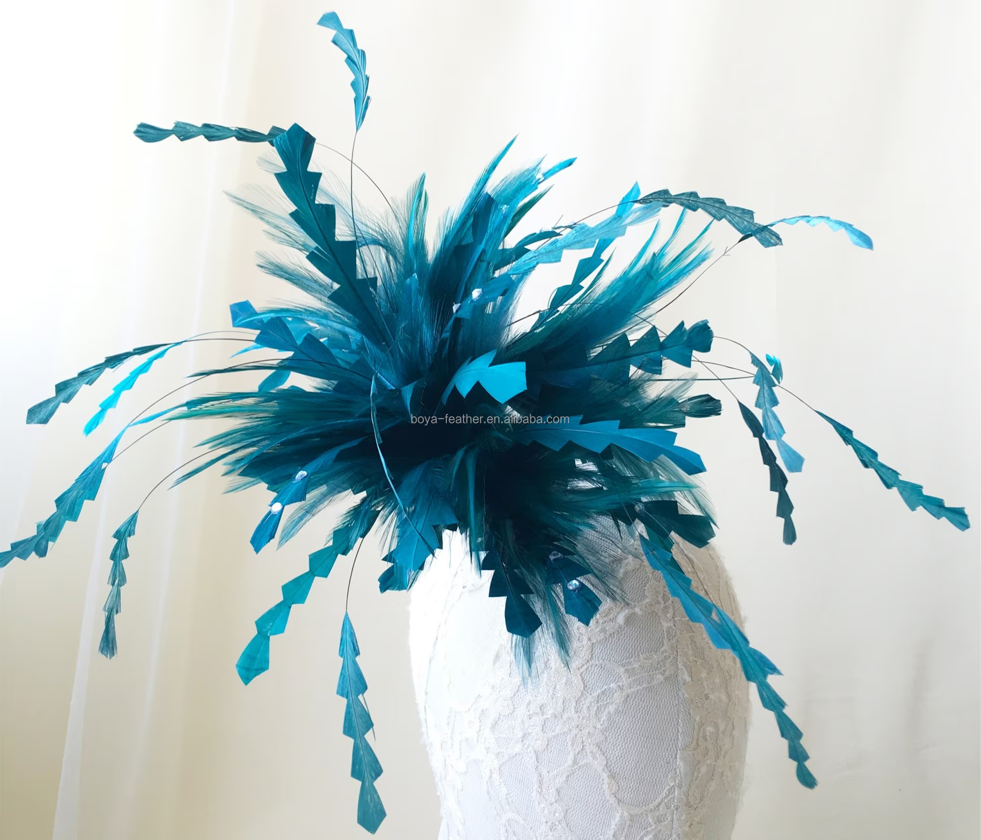 15*15 cm Goose Feather Flower Mount with Wire Accessory Fast Shipping via UPS