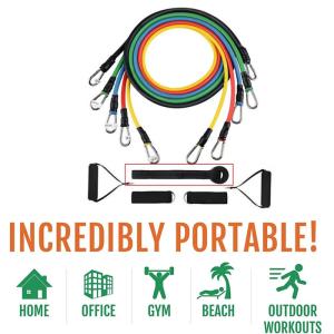 Quality 11pcs/Set Fitness Resistance Bands Tubes , Fitness Yoga Pull Rope wholesale