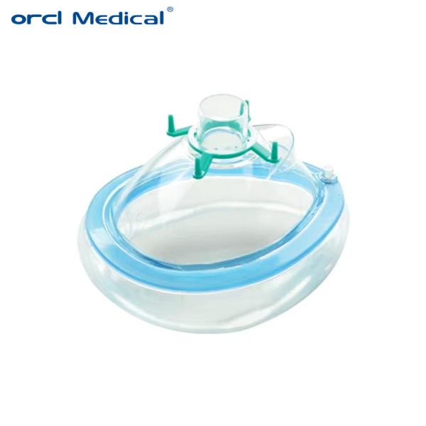 Disposable Breathing Face Oxygen Silicone Medical PVC Anesthesia Mask Without
