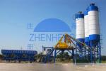 HZS50 Stationary Concrete Batching Plant With Concrete Mixer And Batching