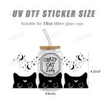 Double Sided View UV DTF Cup Packaging Sticker Decal 16oz Glasses Cold Transfer