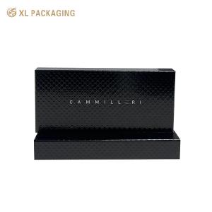 Quality Custom Lid and Base Box 2 Piece Black Gift Box Cardboard Rigid Paper Box Packaging wholesale