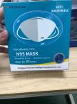 4 Ply Activated KN95 Face Mask With Adjustable Nose Clip 13x15x0.5 Cm