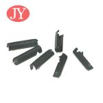 jiayang fashion customized logo black color matte black engraved metal aglet