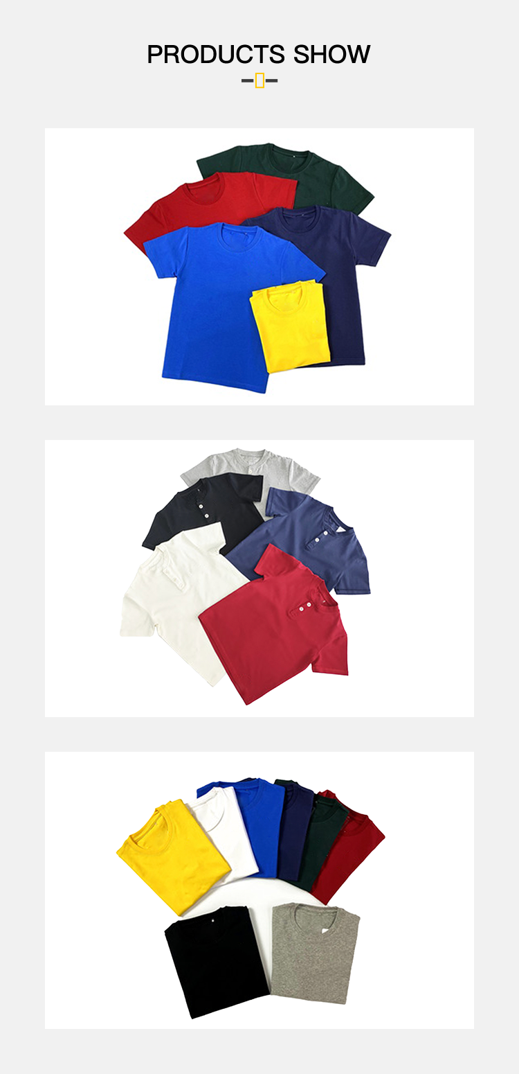 Summer Embroidered Black Knitting Crewneck Boys T-shirts Short Sleeve Personnalisable