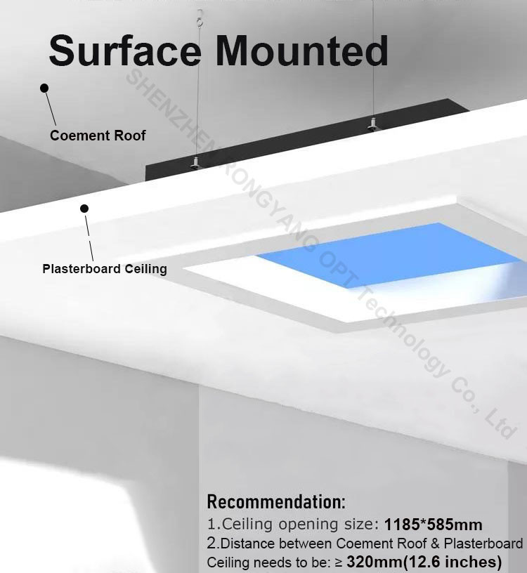 Ultra Thin Artificial Sunlight Panel Aluminum Alloy 120x60 110V Vertical