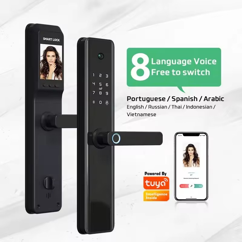 Wifi Smart Door Lock Bluetooth 3D Face Lock OEM ODM For Home
