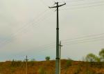 ASTM A36 Pylon Monopole Transmission Tower , Flange Connection Steel Monopole