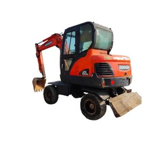 Quality 6000 KG Doosan Dx60 Second-hand Wheeled Excavator with and Original Hydraulic Valve wholesale