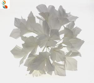 Quality Shipping via Fedex Party Decoration Stripped Goose Feather Flower Mount with Wire Accessory wholesale