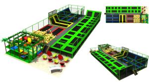 Quality 332 M2 Indoor Trampoline Park Kid Ninja Warrior Obstacle Course/ Adults Indoor Playground wholesale