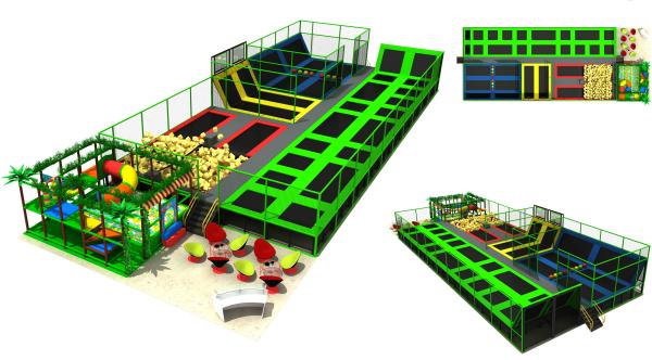 332M2 Chinese Big Trampoline With Enclosure Discount Large Children Trampoline