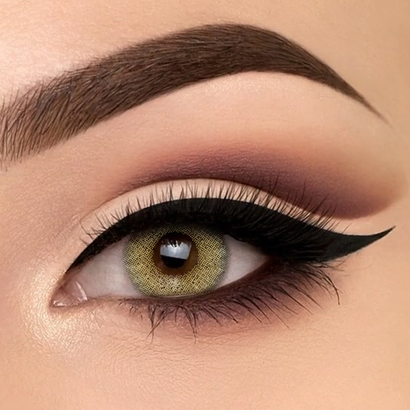 14mm Natural Colored Hyperopia Hazel Green Contact Lenses For Black Eyes