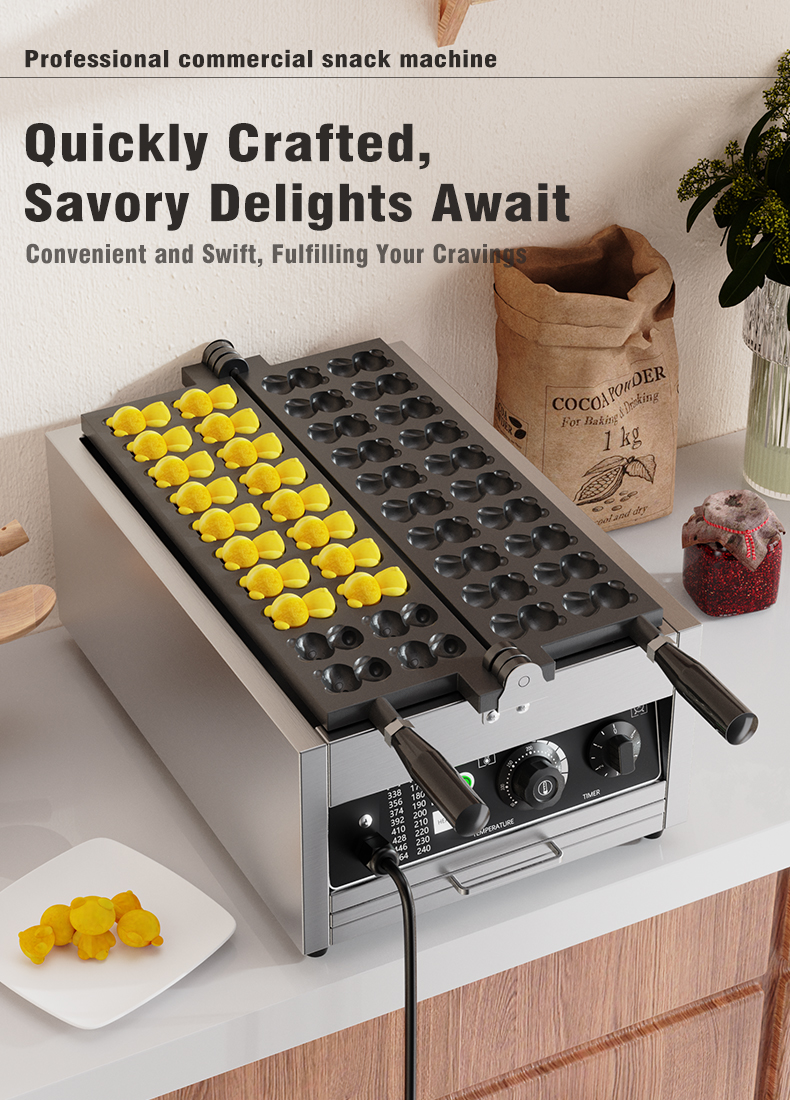 2024 Year Voltage 220v 20 Pcs Cast Iron Mini Bear Shaped Taiyaki Waffle Maker Machine