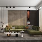 Nordic Minimalism Leather Sofa Set Office Bedroom Traditional Sectional Design