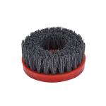 Round Steel Wire Antique Abrasive Brushes 4inch For Stone Granite Grinding And