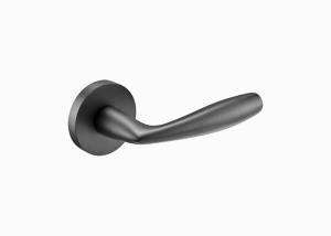 Quality Black Lever Interior Door Handles Nordic Style for Living Room 122mm 67mm wholesale