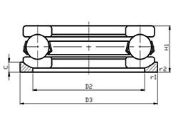Quality Thrust ball bearings with Spherical Outer Ring 53203 wholesale
