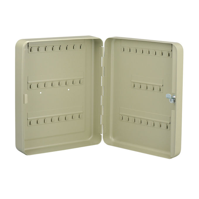 Durable Powder Coated Metal Key Safe / Wall Mounted Key Cabinet Lock With 2 Keys