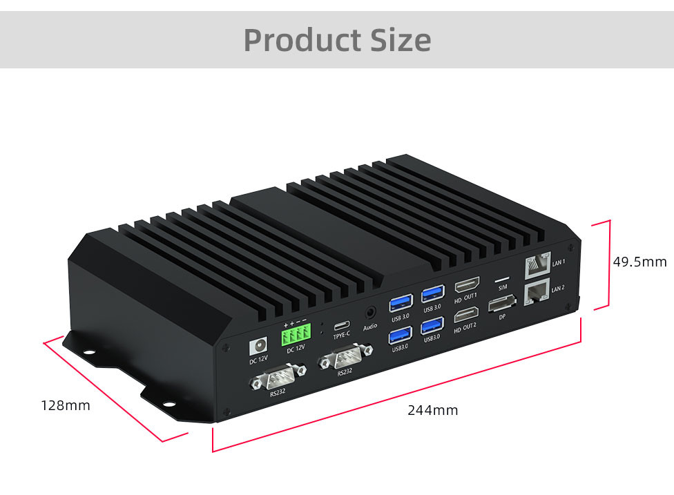 RK3588 Embedded Mini PC Industrial Edge Computing AI NPU 6.0tops Box Android 12.0