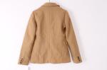 Brown 57% Cotton 43% Linen Women Casual Blazer