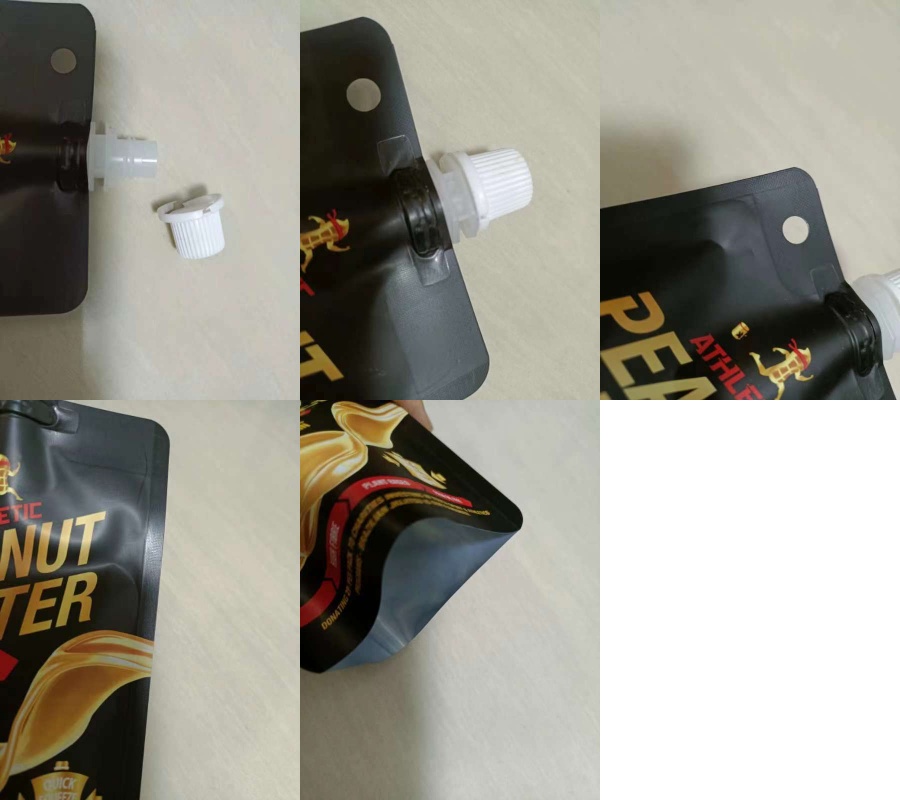 Security Guaranteed Custom PET/VMPET/PE Transparent Nozzle Bag for Top Juice Storage