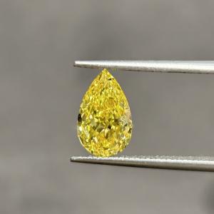 Quality 1.66ct VVS2 Lab Grown Canary Diamond CVD HPHT Fancy VIVID Yellow wholesale
