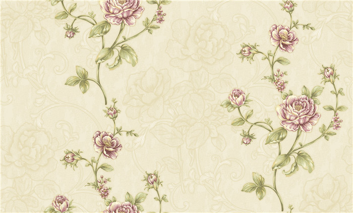 Fashion Deep Embossed Wallpaper , Bedroom Damask Wallpaper For Decoration