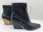 Solid wood spray paint high heels，black soft cow nappa leather womens dress