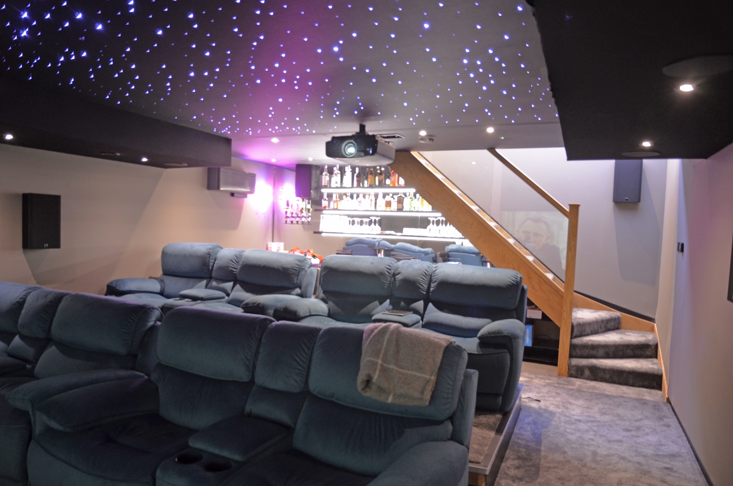 Immersive Starry Sky Ceiling LED Fiber Optic Star Ceiling Panels With RGB And White Colors