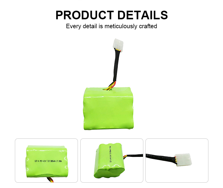 Rechargeable 7.2v 3800mah NiMh Battery Pack for Home Appliances