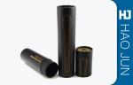 Black And White Paper Cardboard Cylinder Tubes For Wine Gift Packaging